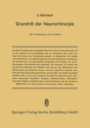 Buchcover Grundriss der Neurochirurgie | J. Gerlach | EAN 9783662431863 | ISBN 3-662-43186-6 | ISBN 978-3-662-43186-3