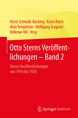 Buchcover Otto Sterns Veröffentlichungen – Band 2  | EAN 9783662469613 | ISBN 3-662-46961-8 | ISBN 978-3-662-46961-3