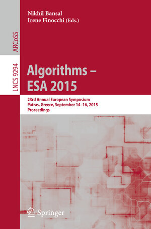 Buchcover Algorithms - ESA 2015 | EAN 9783662483497 | ISBN 3-662-48349-1 | ISBN 978-3-662-48349-7