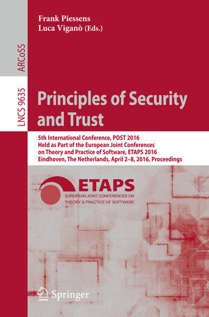 Buchcover Principles of Security and Trust | EAN 9783662496350 | ISBN 3-662-49635-6 | ISBN 978-3-662-49635-0