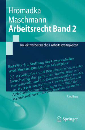 Buchcover Arbeitsrecht Band 2 | Wolfgang Hromadka | EAN 9783662529331 | ISBN 3-662-52933-5 | ISBN 978-3-662-52933-1