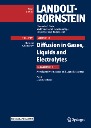 Buchcover Diffusion in Gases, Liquids and Electrolytes | Jochen Winkelmann | EAN 9783662540886 | ISBN 3-662-54088-6 | ISBN 978-3-662-54088-6