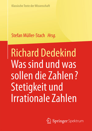 Buchcover Richard Dedekind  | EAN 9783662543382 | ISBN 3-662-54338-9 | ISBN 978-3-662-54338-2