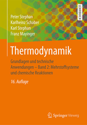 Buchcover Thermodynamik | Peter Stephan | EAN 9783662544396 | ISBN 3-662-54439-3 | ISBN 978-3-662-54439-6