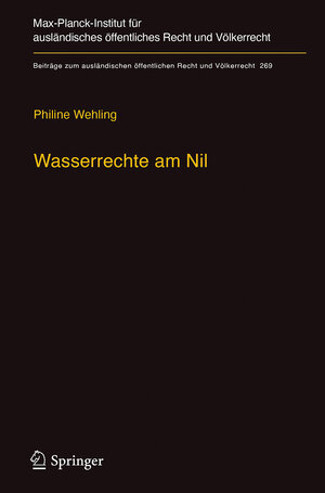 Buchcover Wasserrechte am Nil | Philine Wehling | EAN 9783662549292 | ISBN 3-662-54929-8 | ISBN 978-3-662-54929-2