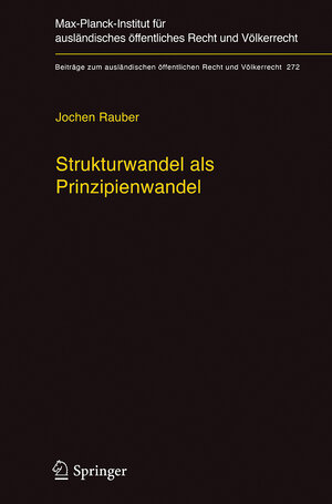 Buchcover Strukturwandel als Prinzipienwandel | Jochen Rauber | EAN 9783662554715 | ISBN 3-662-55471-2 | ISBN 978-3-662-55471-5