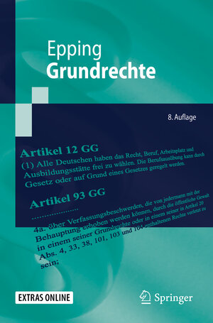 Buchcover Grundrechte | Volker Epping | EAN 9783662588888 | ISBN 3-662-58888-9 | ISBN 978-3-662-58888-8