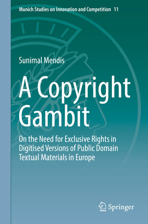 Buchcover A Copyright Gambit | Sunimal Mendis | EAN 9783662594568 | ISBN 3-662-59456-0 | ISBN 978-3-662-59456-8