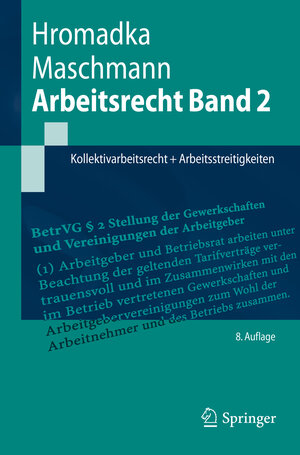 Buchcover Arbeitsrecht Band 2 | Wolfgang Hromadka | EAN 9783662613313 | ISBN 3-662-61331-X | ISBN 978-3-662-61331-3