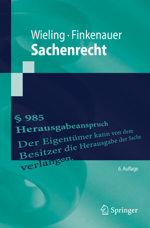 Buchcover Sachenrecht | Hans Josef Wieling | EAN 9783662617984 | ISBN 3-662-61798-6 | ISBN 978-3-662-61798-4