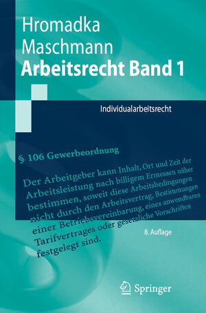 Buchcover Arbeitsrecht Band 1 | Wolfgang Hromadka | EAN 9783662666227 | ISBN 3-662-66622-7 | ISBN 978-3-662-66622-7