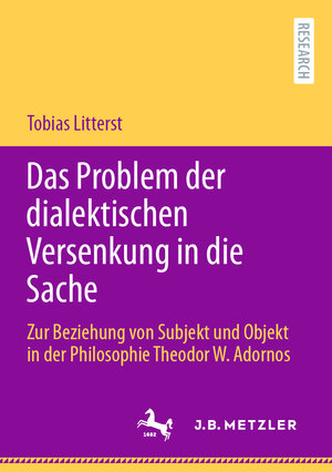 Buchcover Das Problem der dialektischen Versenkung in die Sache | Tobias Litterst | EAN 9783662672037 | ISBN 3-662-67203-0 | ISBN 978-3-662-67203-7