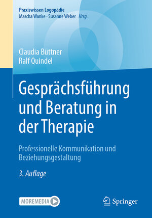 Buchcover Gesprächsführung und Beratung in der Therapie | Claudia Büttner | EAN 9783662675212 | ISBN 3-662-67521-8 | ISBN 978-3-662-67521-2