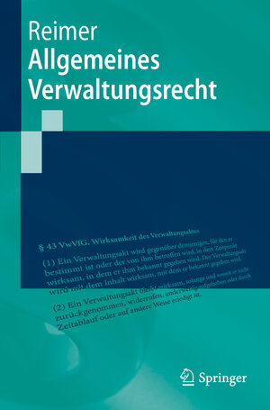 Buchcover Allgemeines Verwaltungsrecht | Philipp Reimer | EAN 9783662690604 | ISBN 3-662-69060-8 | ISBN 978-3-662-69060-4