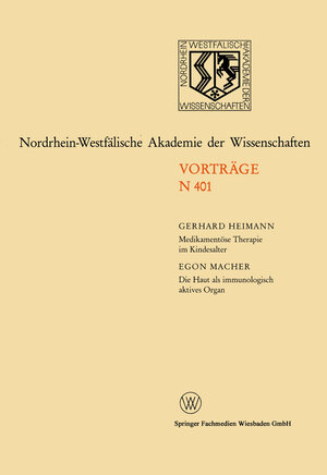 Buchcover Medikamentöse Therapie im Kindesalter / Die Haut als immunologisch aktives Organ | Gerhard Heimann | EAN 9783663002062 | ISBN 3-663-00206-3 | ISBN 978-3-663-00206-2