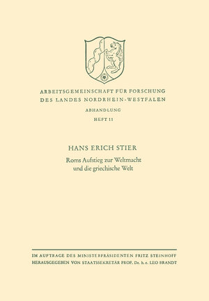 Buchcover Roms Aufstieg zur Weltmacht und die griechische Welt | Hans Erich Stier | EAN 9783663009856 | ISBN 3-663-00985-8 | ISBN 978-3-663-00985-6