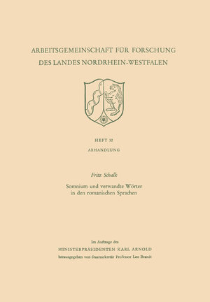 Buchcover Somnium und verwandte Wörter in den romanischen Sprachen | Fritz Schalk | EAN 9783663010050 | ISBN 3-663-01005-8 | ISBN 978-3-663-01005-0