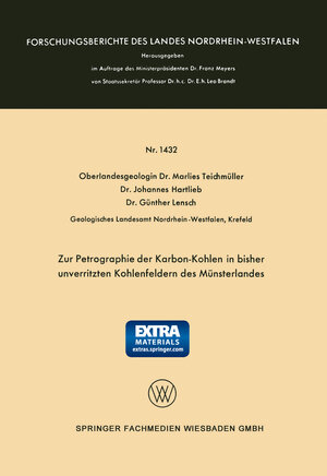 Buchcover Zur Petrographie der Karbon-Kohlen in bisher unverritzten Kohlenfeldern des Münsterlandes | Marlies Teichmüller | EAN 9783663056140 | ISBN 3-663-05614-7 | ISBN 978-3-663-05614-0