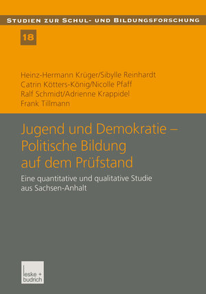 Buchcover Jugend und Demokratie — Politische Bildung auf dem Prüfstand | Heinz-Hermann Krüger | EAN 9783663078630 | ISBN 3-663-07863-9 | ISBN 978-3-663-07863-0