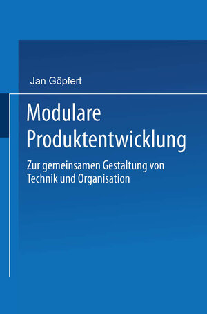 Buchcover Modulare Produktentwicklung  | EAN 9783663081524 | ISBN 3-663-08152-4 | ISBN 978-3-663-08152-4