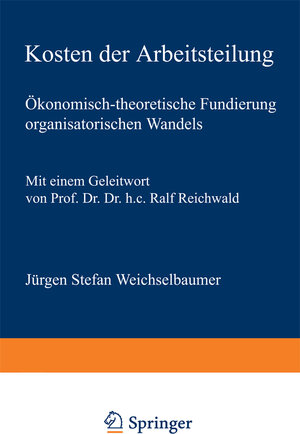 Buchcover Kosten der Arbeitsteilung  | EAN 9783663086604 | ISBN 3-663-08660-7 | ISBN 978-3-663-08660-4