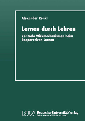 Buchcover Lernen durch Lehren  | EAN 9783663086963 | ISBN 3-663-08696-8 | ISBN 978-3-663-08696-3