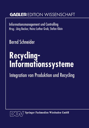 Buchcover Recycling-Informationssysteme  | EAN 9783663089131 | ISBN 3-663-08913-4 | ISBN 978-3-663-08913-1