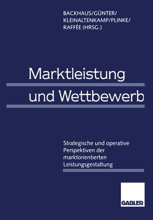 Buchcover Marktleistung und Wettbewerb  | EAN 9783663107439 | ISBN 3-663-10743-4 | ISBN 978-3-663-10743-9