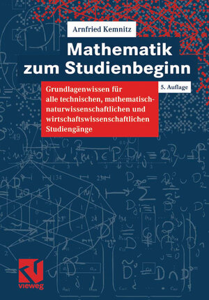 Buchcover Mathematik zum Studienbeginn | Arnfried Kemnitz | EAN 9783663107637 | ISBN 3-663-10763-9 | ISBN 978-3-663-10763-7
