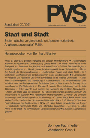 Buchcover Staat und Stadt  | EAN 9783663114666 | ISBN 3-663-11466-X | ISBN 978-3-663-11466-6
