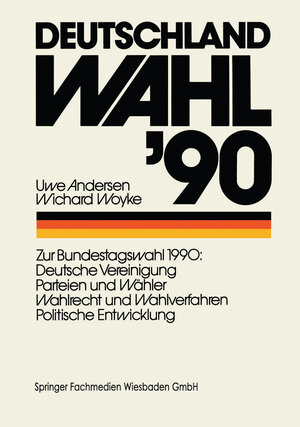 Buchcover Deutschland Wahl ’90 | Uwe Andersen | EAN 9783663124689 | ISBN 3-663-12468-1 | ISBN 978-3-663-12468-9