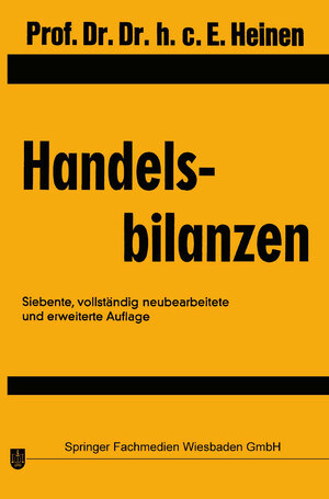 Buchcover Handelsbilanzen | Edmund Heinen | EAN 9783663133193 | ISBN 3-663-13319-2 | ISBN 978-3-663-13319-3