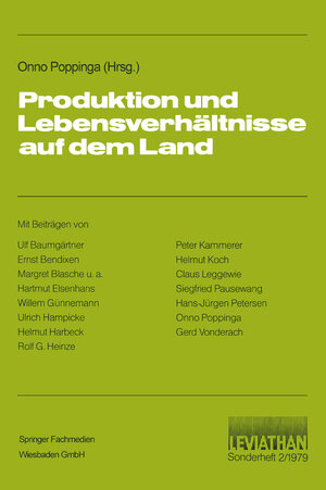 Buchcover Produktion und Lebensverhältnisse auf dem Land  | EAN 9783663143338 | ISBN 3-663-14333-3 | ISBN 978-3-663-14333-8