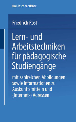 Buchcover Lern- und Arbeitstechniken für pädagogische Studiengänge | Friedrich Rost | EAN 9783663148524 | ISBN 3-663-14852-1 | ISBN 978-3-663-14852-4
