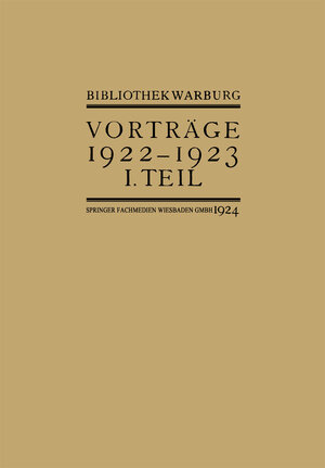 Buchcover Vorträge der Bibliothek Warburg | Bibliothek Warburg | EAN 9783663152019 | ISBN 3-663-15201-4 | ISBN 978-3-663-15201-9