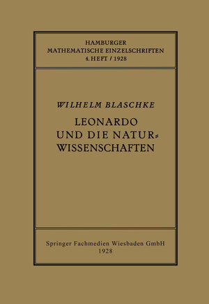 Buchcover Leonardo und die Naturwissenschaften | Wilhelm Blaschke | EAN 9783663158790 | ISBN 3-663-15879-9 | ISBN 978-3-663-15879-0