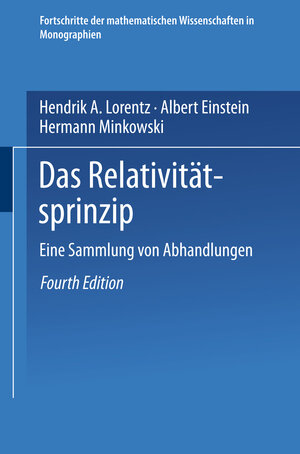 Buchcover Das Relativitätsprinzip | H. A. Lorentz | EAN 9783663161707 | ISBN 3-663-16170-6 | ISBN 978-3-663-16170-7