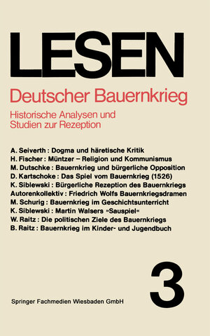 Buchcover Deutscher Bauernkrieg | Prof. Dr. Walter Raitz | EAN 9783663162940 | ISBN 3-663-16294-X | ISBN 978-3-663-16294-0