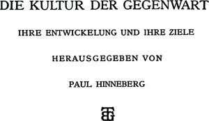 Buchcover Die Allgemeinen Grundlagen der Kultur der Gegenwart | Paul Hinneberg | EAN 9783663195085 | ISBN 3-663-19508-2 | ISBN 978-3-663-19508-5