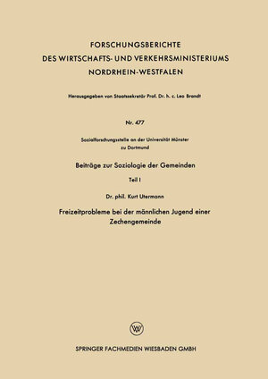 Buchcover Beiträge zur Soziologie der Gemeinden | Kurt Utermann | EAN 9783663204053 | ISBN 3-663-20405-7 | ISBN 978-3-663-20405-3