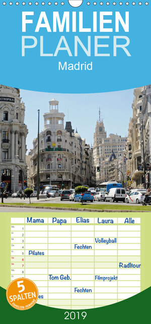 Buchcover Madrid - Familienplaner hoch (Wandkalender 2019 , 21 cm x 45 cm, hoch) | Barbara Boensch | EAN 9783670199755 | ISBN 3-670-19975-6 | ISBN 978-3-670-19975-5