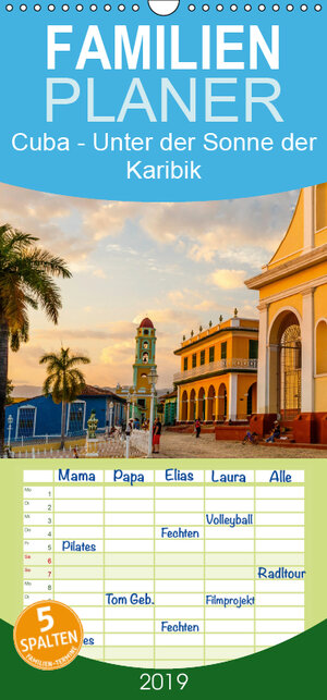 Buchcover Cuba - Unter der Sonne der Karibik - Familienplaner hoch (Wandkalender 2019 , 21 cm x 45 cm, hoch) | Jens Benninghofen | EAN 9783670228745 | ISBN 3-670-22874-8 | ISBN 978-3-670-22874-5