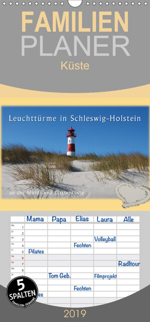 Buchcover Leuchttürme Schleswig-Holsteins - Familienplaner hoch (Wandkalender 2019 , 21 cm x 45 cm, hoch) | Jessica Brandt | EAN 9783670239147 | ISBN 3-670-23914-6 | ISBN 978-3-670-23914-7