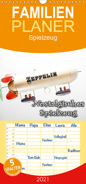 Buchcover Nostalgisches Spielzeug - Familienplaner hoch (Wandkalender 2021 , 21 cm x 45 cm, hoch) | Ralph Portenhauser | EAN 9783672217433 | ISBN 3-672-21743-3 | ISBN 978-3-672-21743-3