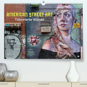 Buchcover American Street Art - tätowierte Wände (Premium, hochwertiger DIN A2 Wandkalender 2022, Kunstdruck in Hochglanz) | Peter Kersten | EAN 9783673919992 | ISBN 3-673-91999-7 | ISBN 978-3-673-91999-2