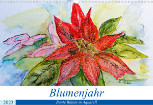 Buchcover Blumenjahr - Bunte Blüten in Aquarell (Wandkalender 2023 DIN A3 quer) | Gudrun Rebel | EAN 9783674649416 | ISBN 3-674-64941-1 | ISBN 978-3-674-64941-6