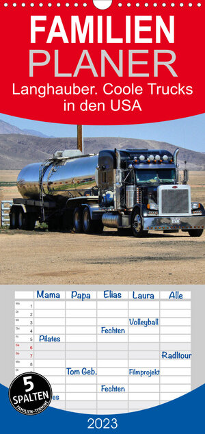 Buchcover Familienplaner Langhauber. Coole Trucks in den USA (Wandkalender 2023 , 21 cm x 45 cm, hoch) | Rose Hurley | EAN 9783674929860 | ISBN 3-674-92986-4 | ISBN 978-3-674-92986-0