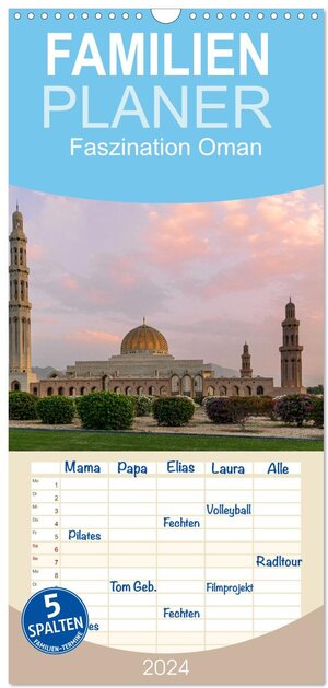 Buchcover Familienplaner 2024 - Faszinierender Oman mit 5 Spalten (Wandkalender, 21 x 45 cm) CALVENDO | Thomas Riedel | EAN 9783675497320 | ISBN 3-675-49732-1 | ISBN 978-3-675-49732-0