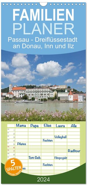 Buchcover Familienplaner 2024 - Passau - Dreiflüssestadt an Donau, Inn und Ilz mit 5 Spalten (Wandkalender, 21 x 45 cm) CALVENDO | Siegfried Kuttig | EAN 9783675915800 | ISBN 3-675-91580-8 | ISBN 978-3-675-91580-0