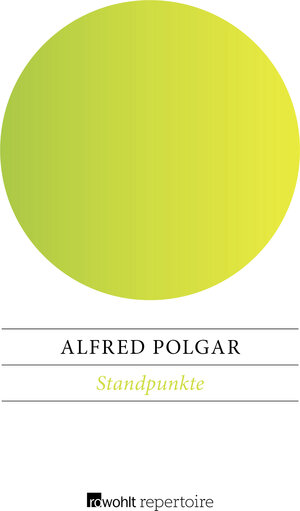 Buchcover Standpunkte | Alfred Polgar | EAN 9783688100910 | ISBN 3-688-10091-3 | ISBN 978-3-688-10091-0